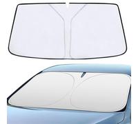 Parasol Coche Delantero para Jeep Wrangler Robin Hood (4-Door) 2019-, Plegable Delantero Parabrisas Protector Solar Coche Protección UV Accesorios Interior Visor,B/White