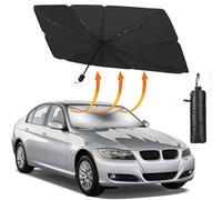 Parasol Coche Delantero Paraguas 140x80cm Practice Parasol Coche Delantero Plegable para la Mayoría de Coches SUV Camiones, Camiones,protección UV