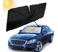 Parasol Coche Delantero, Parasol para Parabrisas Delantero de Coche Parasol Plegable Coche con Anti UV Rayos Aislante del Calor, para Mayoría de Coches, SUV, Camiones 145 x 80 cm