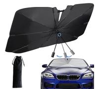Parasol Coche Delantero Plegable, Parasol Paraguas Coches, Protección UV, Aislamiento Térmico, Almacenamiento fácil, Parasol-Plegable Adaptable a la Mayoría de SUV, MPV, Camiones