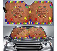 Parasol Coche Delantero Plegable Portátil Universal para Camión Concientización sobre El Autismo: El Rompecabezas No Juzgues, Rompecabezas Colorido sobre El Autismo L