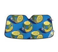 Parasol Coche Delantero Protección Rayos UV Paraguas Luna De Coche Plegable Parasol para Parabrisa Universal para Vehículos SUV Camión Limón Helado S