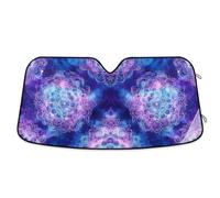 Parasol Coche Delantero Purple Blue Tie Dye Mandala Pattern Cubierta De Parabrisas Protección Frontal Parasol para Parabrisas Plegable Funda Plegable Parabrisa Delantero para SUV Furgonetas S