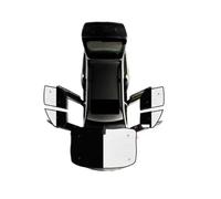 Parasol Coche Lateral Ventana Lateral Para Ford Para Tránsito Para Furgoneta Personalizada 2012-2021 Cobertura Coche Parasol Cortina Almohadillas Ventana Cubiertas(Silver Black 5PCS)