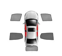 Parasol Coche para Jeep Wrangler Sahara Seit 2018, Magnetico Transpirable Ventana Parasoles Duradero Protección UV Viaje Accesorios,A/5pcs