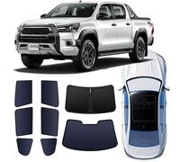 Parasol Coche para Toyota HILUX REVO Rocco 2015-2022 2023 2024 2025,Protector Solar Automóviles Magnético Plegable Parasol de Coche para Descanso, All Side Windows+Front+Rear Windshield 8PC