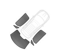 Parasol Coche para Volkswagen para Touran 2016-2024 Parasol Magnético Parabrisas Delantero Cortina Parasol Ventana Lateral Trasera(J Rear 5pcs)