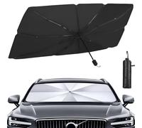 Parasol Coche Parabrisas Delantero,Plegable y Reflectante, 140x80cm,Protector Solar Anti-UV y Calor,Accesorio Universal para Coches y SUV,Fácil de Instalar y Guardar