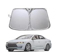 Parasol Coche Parabrisas Interno 145x80cm - Protección UV Reflectante & Plegable para SUV/Camion, Aislamiento Térmico (Plata de Titanio, 140 * 70 cm)