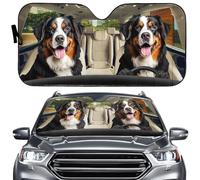 Parasol Coche Parabrisas Perro de montaña bernés Parasol Parabrisas M | Delantero Pantalla Solar Parabrisas Coche Protección UV Universal Parasol para Parabrisas Coche