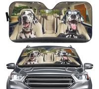 Parasol Coche Parabrisas Vacaciones de conducción con Perros Parasol S | Parabrisas Delantero Protección Solar Parabrisas Coche Plegable Portátil Toldo Solar Parabrisas Coche