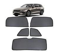 Parasol Coche Ventana Lateral Infantil para V60 2018-2023 Parasol Ventana Cortinas Magnética Protección UV Solar para Bebé y Mascotas Negro,Rear+Triangular+Back-windscreen-5PCS