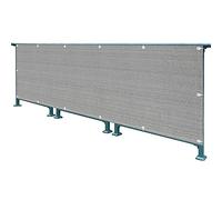 Parasol cortavientos de polietileno de alta densidad de 1,2 m para balcón y jardín, color gris, protección de privacidad al aire libre, 1,2 x 3,6 m para 1 m/1,2 m de altura