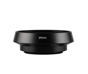 Parasol Corto con ventilación y Rosca de Metal Negro de 39 mm Compatible con cámaras Canon DSLR.