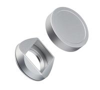 Parasol cuadrado de metal (con cubierta), adecuado para accesorios de cámara FUJIFILM XF de 27 mm F2.8 R WR XF 23 mm F2.8 R WR WR (aleación de aluminio-plateado)