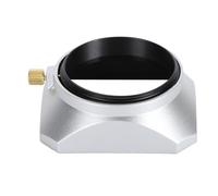 Parasol Cuadrado para Lente, Lente Cuadrada para Parasol de 49 Mm, Accesorio para Videocámara Digital para Filtro de Lente de Cámara de Video Digital, Plateado (49