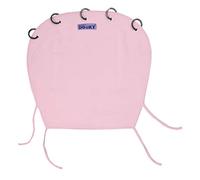 Parasol de algodón 100%. Universal. Para carrito y cochecito, fácil de montar con anillas, transpirable, protege siempre del sol SPF 40 + y repara del viento y de la lluvia. Ajustable con velcros Rosa tinta unita - Baby Pink