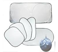 Parasol de Coche Cortinas Reflectantes de Protecci 6 Unidades de Fundas Protectoras solares para Coche, Plegables, Plateadas, Reflectantes, para Parabrisas y Ventana.
