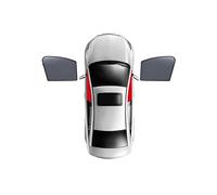Parasol de Coche para Porsche MACAN 2019-2023,Parasoles de Ventana Lateral Trasera Delantera,Cortina de Visera de Nailon magnética Personalizada,AII-Black-2PCS-Front