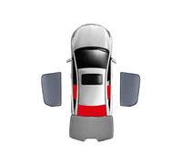 Parasol de Coche para VW Tiguan ALLSPACE BW 2016-2024,Parasoles de Ventana Lateral Trasera Delantera,Cortina de Visera de Nailon magnética Personalizada,AII-Black-3PCS