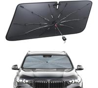 Parasol de coche - Paraguas parasol plegable para parabrisas interior de coche, pantalla anti-UV para coche, lona protectora para salpicadero de coche para coche medio/grande (diseño B)