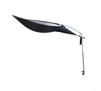 Parasol de escritorio para laptop con amplia cobertura ovalada y soporte telescópico ajustable para una gestión flexible de la luz (negro)