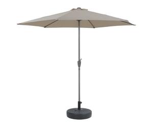 Parasol de jardín aluminio "sol" - crudo - ø3m con base