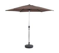 Parasol de jardín aluminio "sol" - topo - ø3m con base