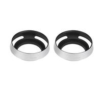 Parasol de Lente de Metal para Cámara 39 Mm Plata 2 Piezas de Aluminio Oy Parasol de Lente Hueco Parasol de Lente de Cámara Diseñado para Control de Luz Anterior