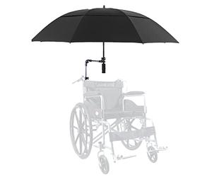 Parasol eléctrico para silla de ruedas, cubierta de lluvia, soporte universal para la mayoría de sillas de ruedas, protección resistente a los rayos UV, diseño plegable