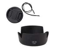 Parasol HB-69, Compatible con Nikon, 18-55mm VR II | Para AF-S DX 18-55mm f/3.5-5.6G VR II, incluye tapa y correa