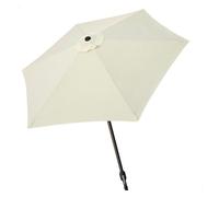 Parasol hexagonal 270 cm color crema mástil aluminio aktive garden