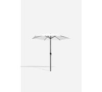 PARASOL JARDÍN D.2,70M BLANCO CON POSTE DE ACERO D.38MM - IDEAL PARA EXTERIORES Y PATIOS