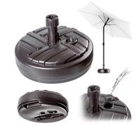 Parasol KADAX, rayas, redondo, marrón