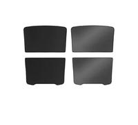 Parasol Lateral Coche para Tesla para Modelo Y Juniper 2025 Parasol Hebilla Tela Hielo Coche Techo Solar Delantero Trasero Tragaluz Accesorios Interiores(Black Color)
