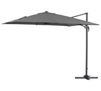 Parasol lateral de jardín en aluminio - sun 3- cuadrado- 3 x 3 m - gris