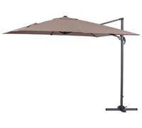 Parasol lateral de jardín en aluminio - sun 3 - cuadrado - 3 x 3 m - topo