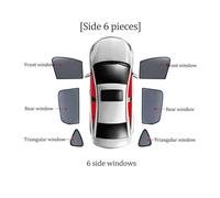 Parasol Magnético para Parabrisas Delantero Y Trasero Malla para Ventana Lateral para Lexus para LX J200 LX570 2008 2009 2010-2021 Parasol Coche(6*Set)