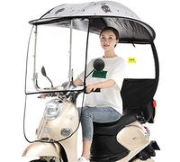 Parasol para bicicleta eléctrica, cubierta para la lluvia, universal, para coche, scooter, paraguas, movilidad, con parabrisas de PVC, negro, B