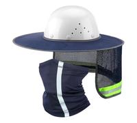Parasol para casco de protección con tiras reflectantes y protección para el cuello alto