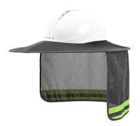 Parasol para Casco, Parasol de ala Completa con Protector de Cuello, Visera de Alta Visibilidad con Tira Reflectante, Accesorios Transpirables