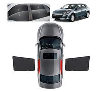 Parasol para Coche para Mazda 3 Hatchback 2009 2010 2011 2012 2013,Parasol Coche Lateral Magnétic,para Boquear los Rayos UV y el Calor Protege del Sol,Rear Window 2PCS