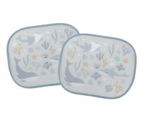 Parasol para coche para niños – 2 parasoles con protección UV, azul