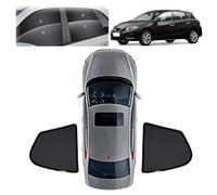 Parasol para Coche para Nissan TIIDA 2011 2012 2013 2014 2015 2016 2017-2025,Parasol Coche Lateral Magnétic,para Boquear los Rayos UV y el Calor Protege del Sol,Rear Triangular Window 2PCS