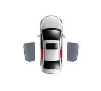 Parasol para Coche Parasol Magnético para Ventana Trasera De Coche Lateral para Bebé para Jazz GE 2007-2014 Parabrisas Paraguas(2PCS Rear)