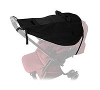 Parasol para cochecito de bebé, universal, impermeable, anti-UV, con ventana de visualización para cochecito (negro)