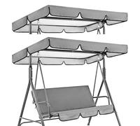 Parasol para columpios de Hollywood, toldo universal para exteriores, columpio de jardín, impermeable, para columpio de jardín (gris oscuro)