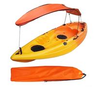 Parasol para kayak, canoa, para un solo usuario, ligero y conveniente con bolsa de almacenamiento (naranja)