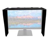 Parasol para monitor de computadora de escritorio, ancho ajustable de 17 a 28 pulgadas, parasol portátil para monitor de video, bloquea la luz ambiental difusa, sombreado de 3 lados, para oficina