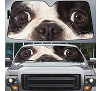 Parasol para Parabrisa Paraguas Luna De Coche Portátil Parasol Coche Delantero Universal para Furgonetas Todoterreno SUV Ojos De Perro Bulldog Francés, Hermosos Ojos De Perro Bulldog Francés L